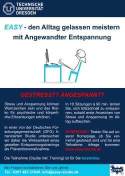EASY - den Alltag gelassen meistern mit Angewandter Entspannung