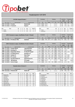 Hauptprogramm 04.07.2016