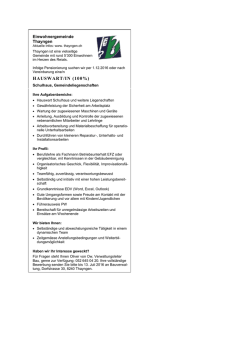 hauswart/in (100%) - Gemeinde Thayngen