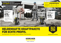 heldenhafte kraftpakete f&uuml;r echte profis. - kaercher