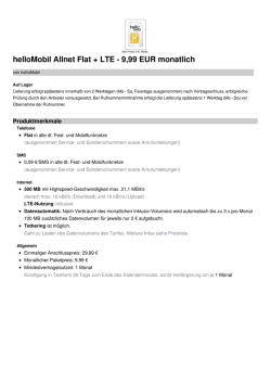 helloMobil Allnet Flat + LTE - 9,99 EUR monatlich