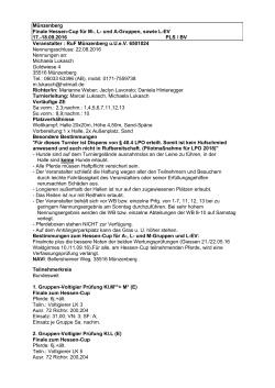 Ausschreibung - Voltigieren in Hessen