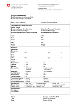 Formular Sehtest - Schweizer Armee