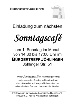 Info-Flyer zum Sonntagscaf&eacute;
