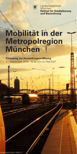 Mobilität in der Metropolregion München
