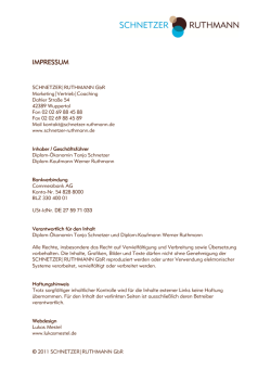 impressum - SCHNETZER|RUTHMANN GbR