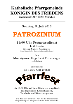 patrozinium - Erzbistum München und Freising