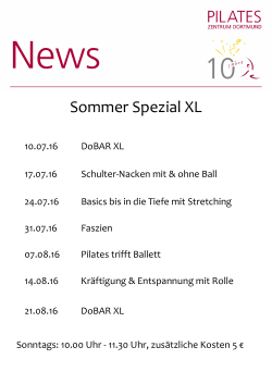 Sommer Spezial XL - Pilates Zentrum Dortmund