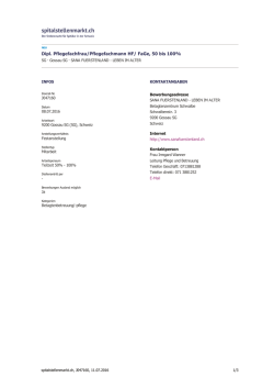 Dipl. Pflegefachfrau/Pflegefachmann HF 50 bis 100%