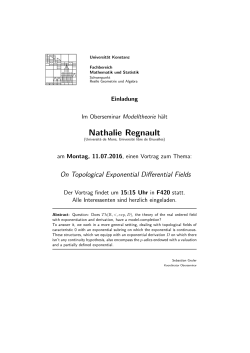 Nathalie Regnault - FB Mathematik und Statistik