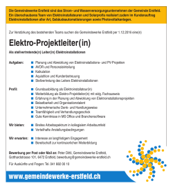 Elektro-Projektleiter(in)