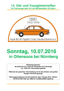 Flyer 14. Old- und Youngtimertreffen 2016 - Motor-Talk