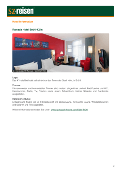 Hotel-Information Ramada Hotel Brühl-Köln - sz