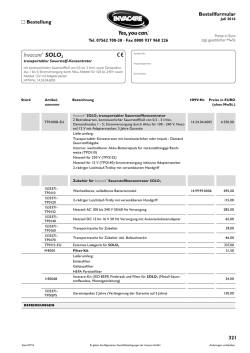 Preisliste Invacare SOLO2