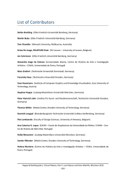 List of Contributors