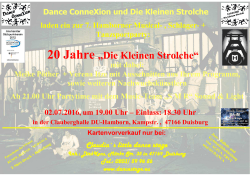 20. Jahre Tanzclub "Die Kleinen Strolche"