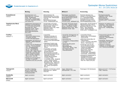 Speiseplan Mensa Saarbr&uuml;cken