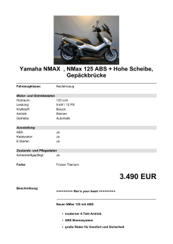 Detailansicht Yamaha NMAX €,€NMax 125 ABS + Hohe