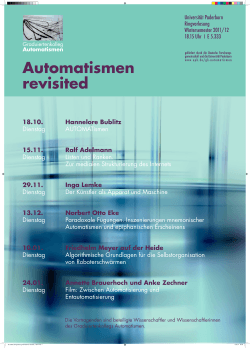 Automatismen - Universität Paderborn