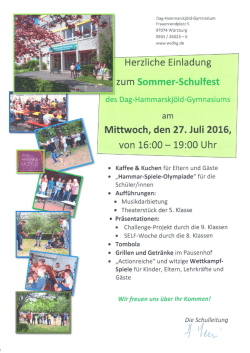 Einladung - Dag-Hammarskj&ouml;ld