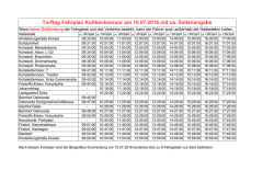 Torftag Fahrplan Kollbecksmoor am 10.07.2016 mit ca. Zeitenangabe