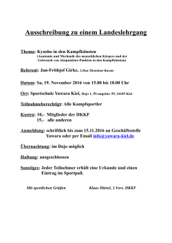 in Kooperation mit dem Deutschen Dan-Tr&auml;ger und Budo