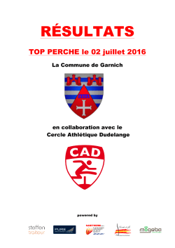 Top Perche Garnich 2016 - Cercle Athlétique Dudelange (CAD)