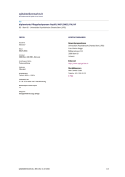 diplomierte Pflegefachperson PsyKP/AKP/DNII/FH/HF