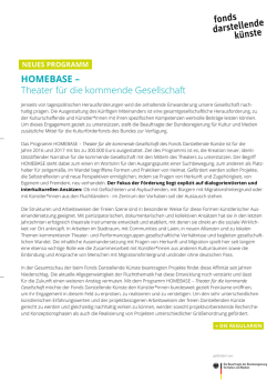 HOMEBASE &ndash; Theater f&uuml;r die kommende Gesellschaft