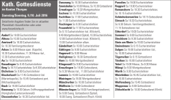 Gottesdienstplan