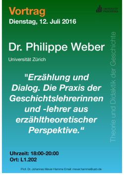 Dr. Philippe Weber - Universit&auml;t Paderborn