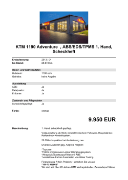 Detailansicht KTM 1190 Adventure €,€ABS/EDS/TPMS