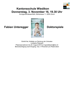 Doktorspiele - Kantonsschule Wiedikon