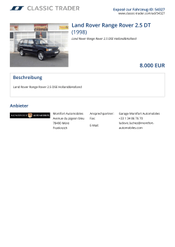 Land Rover Range Rover 2.5 DT (1998) 8.000 EUR