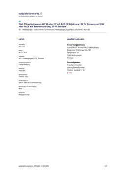 Dipl. Pflegefachperson DN II oder HF mit RAI-HC Erfahrung