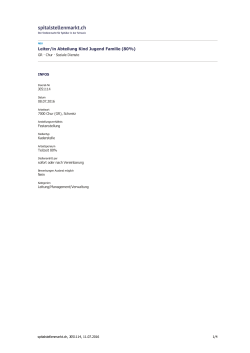 Leiter/in Abteilung Kind Jugend Familie (80%)