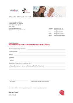 berufsorientierten gesundenuntersuchung