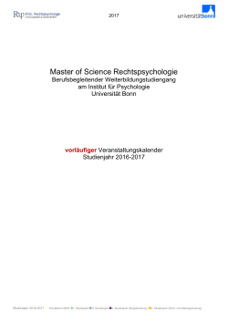 Kalender 2016 - Rechtspsychologie
