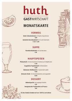 monatskarte pdf - Huth Gastwirtschaft