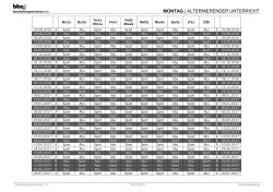 MONTAG | ALTERNIERENDER UNTERRICHT
