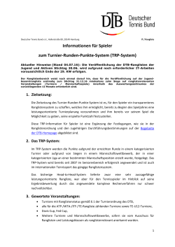 TRP-System - Deutscher Tennis Bund