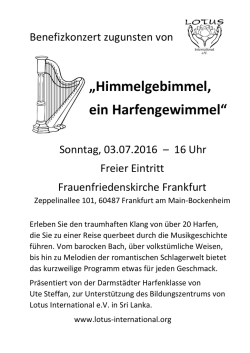 Himmelgebimmel, ein Harfengewimmel
