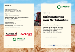 Informationen zum Herbstanbau