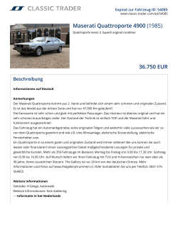 Maserati Quattroporte 4900 (1985) 36.750 EUR