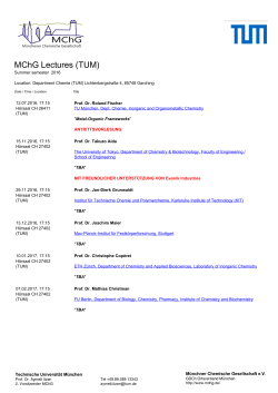 MChG Lectures (TUM)