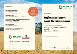 Informationen zum Herbstanbau