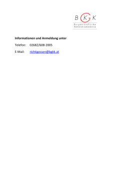 Information und Anmeldung
