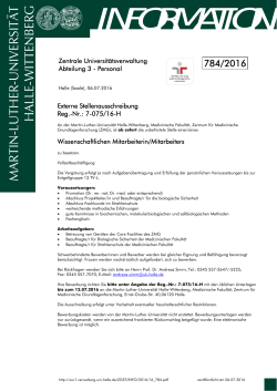 information - Zentrale Universitätsverwaltung - Martin