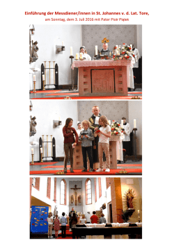 Einf&uuml;hrung der Messdiener/innen in St. Johannes vd