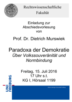 Plakat zum Vortrag als pdf-Datei - Rechtswissenschaftliche Fakult&auml;t